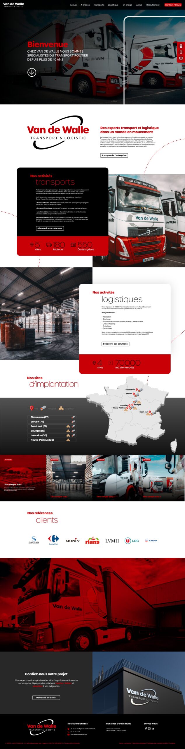 Aperçu du site client